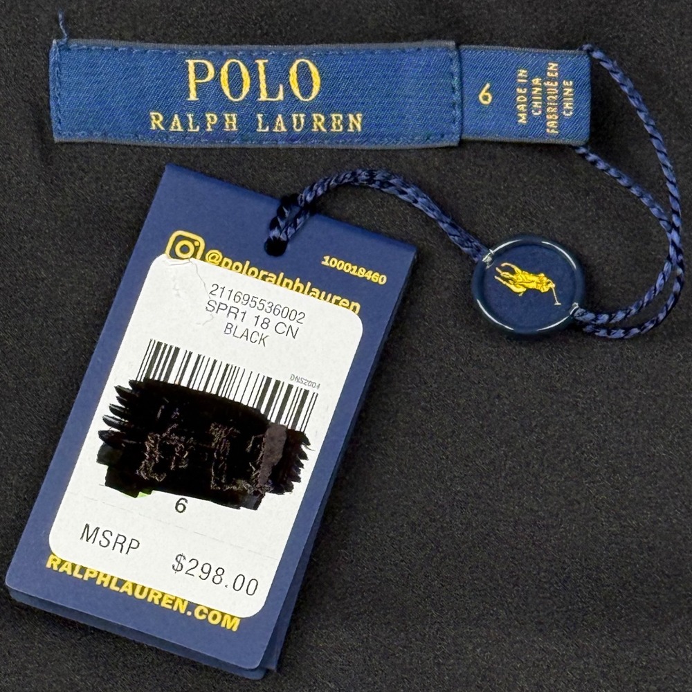 Polo Ralph Lauren Wrap Dress Slate Blue Gray Sleeveless‎ Belted 6 NWT - Picture 6 of 9
